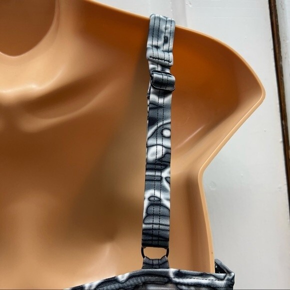 TYR swimsuit tankini top women's 12 black white adjustable straps - Picture 5 of 8
